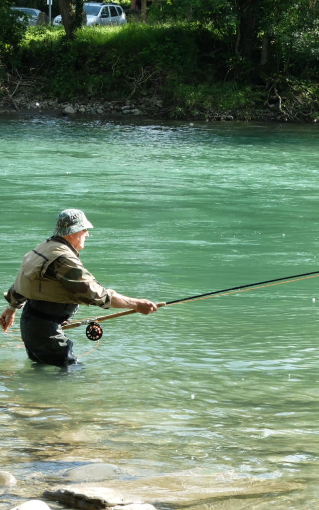 Pêche au Pool Masseys à Navarrenx, sur le Gave d'Oloron