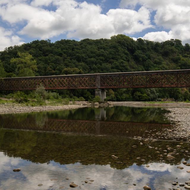 Pont de la Voie Verte entre Castagnède et Escos